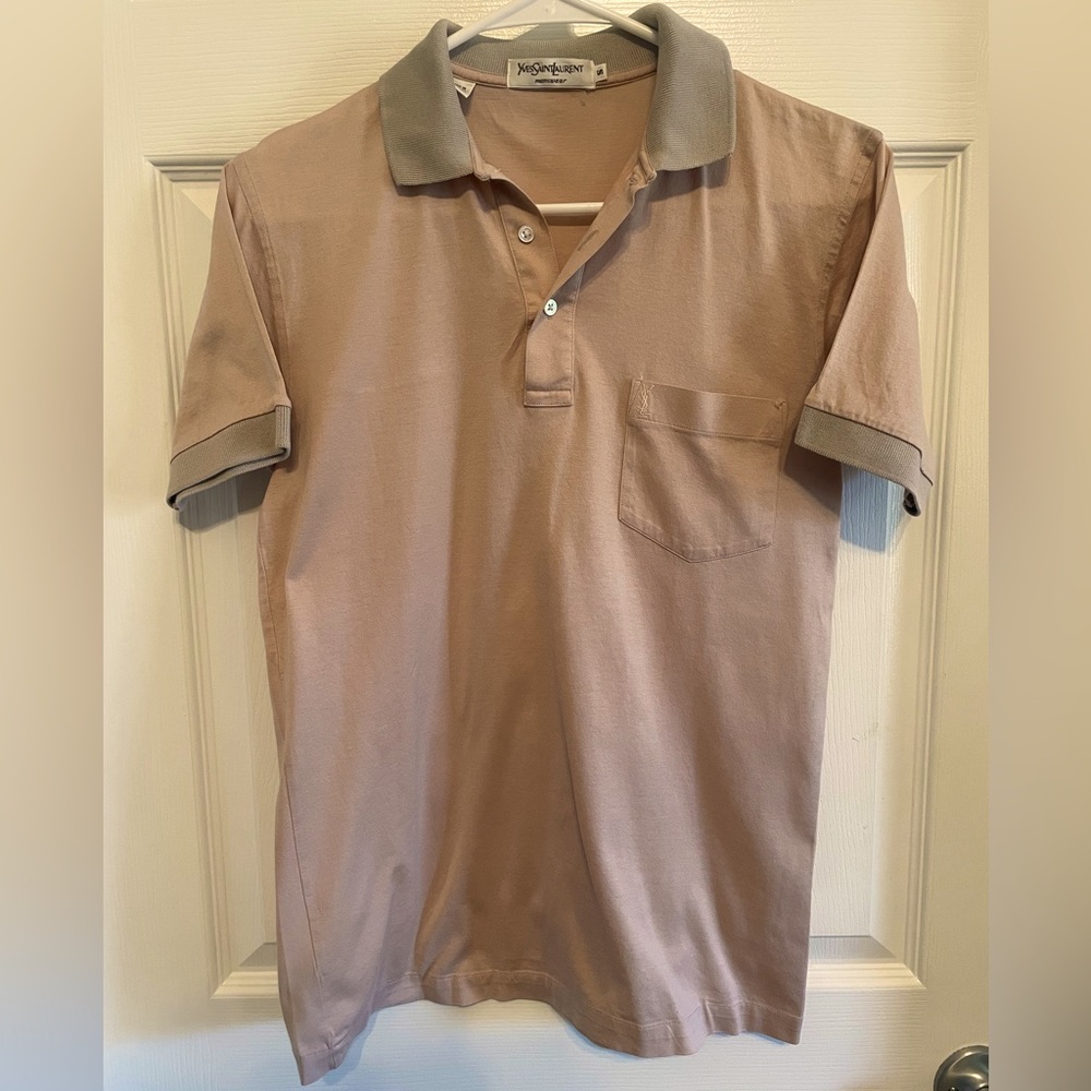 Saint Laurent Yves YSL Polo Collared Shirt
